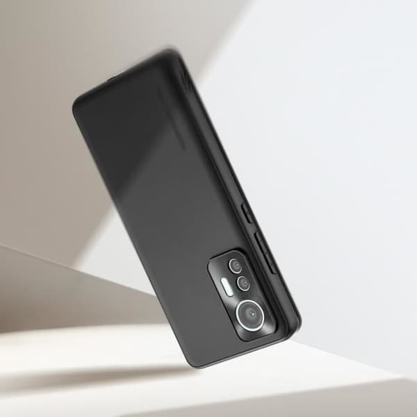 Svart hårt fodral för Xiaomi 12 Lite - Tillverkat för Xiaomi - Genomskinligt fönster - Helkroppsskydd