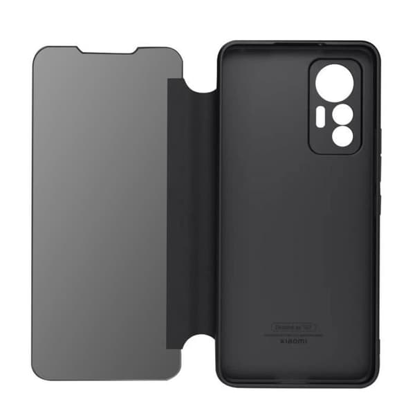 Svart hårt fodral för Xiaomi 12 Lite - Tillverkat för Xiaomi - Genomskinligt fönster - Helkroppsskydd