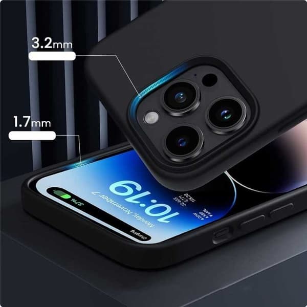 Gummibelagt Minimalistisk MagSafe Cover iPhone 13 Sort