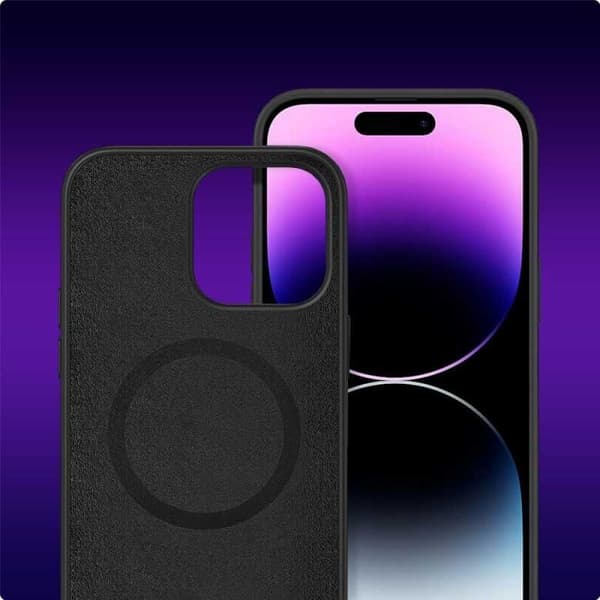 Gummibelagt Minimalistisk MagSafe Cover iPhone 13 Sort