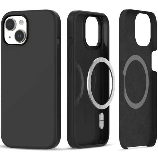 Gummibelagt Minimalistisk MagSafe Cover iPhone 13 Sort