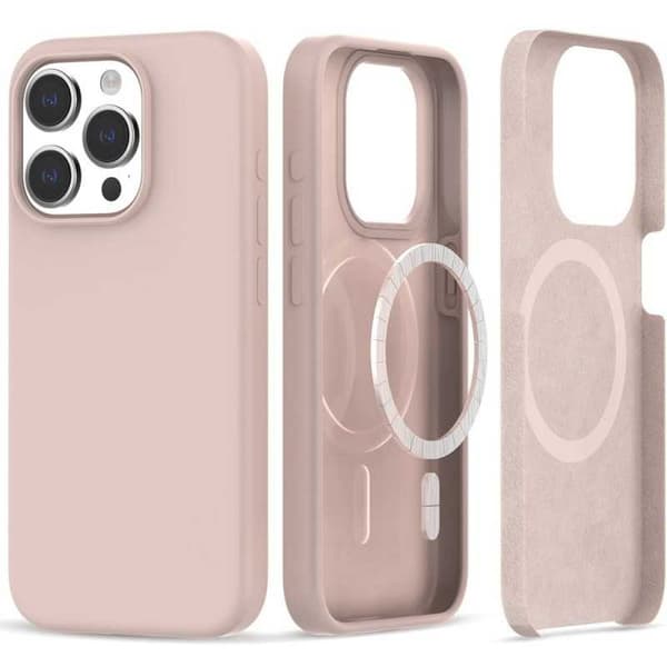 Gummibelagt Minimalistisk MagSafe Cover iPhone 13 Pro - Pink