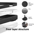 Miniatyrbillede 6 af 6: Gummibelagt Minimalistisk MagSafe Cover iPhone 14 Pro Sort