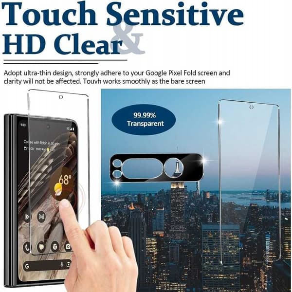 2-PACK Google Pixel Fold Hærdet glas 0,26mm 2,5D 9H