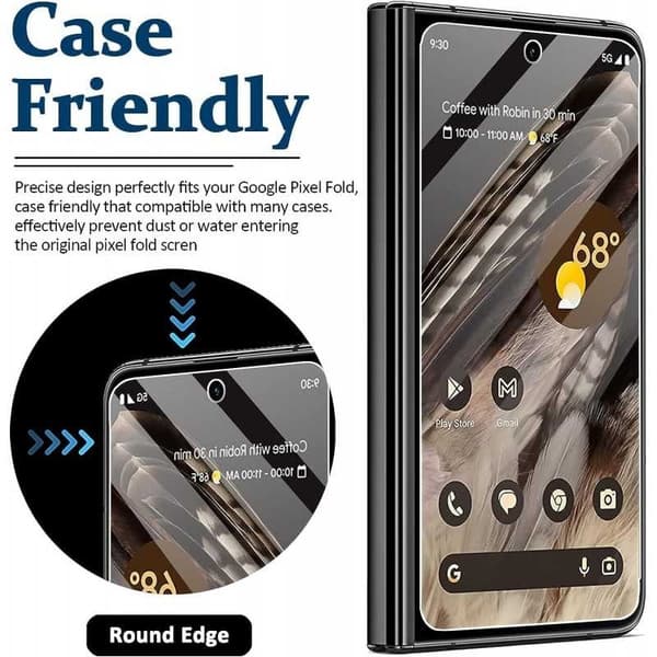 2-PACK Google Pixel Fold Hærdet glas 0,26mm 2,5D 9H