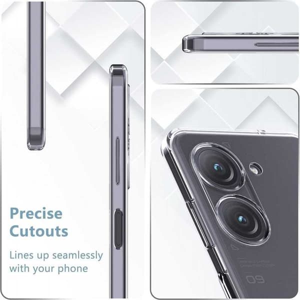 Zenfone 10 5G Stöttåligt Genomskinligt Skal Simple