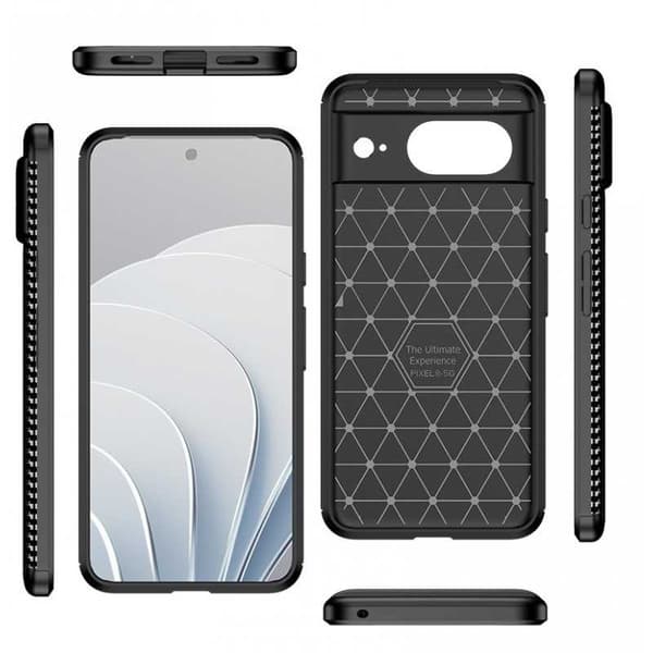 Google Pixel 8 stødsikkert slankt cover FullCarbon V4
