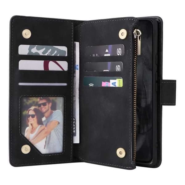 Google Pixel 8 Pro Multifunktionellt Plånboksfodral Zipper 8-Fack