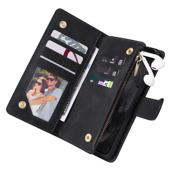 Google Pixel 8 Pro Multifunktionellt Plånboksfodral Zipper 8-Fack