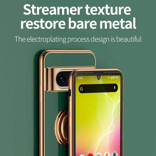 Tyylikäs ja iskunkestävä Google Pixel 7A -kotelo, jossa on Flawless sormusteline