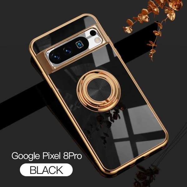 Google Pixel 8 Pro Elegant & Stöttåligt Skal med Ringhållare Flawless