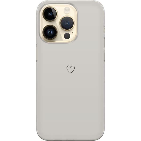 Apple iPhone 15 Pro Deksel / Mobildeksel - Hjerte Beige