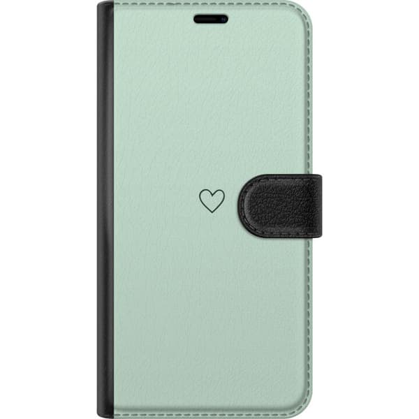 Apple iPhone 15 Lommeboketui Hjerte Grønn