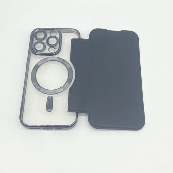 INF Trådløs magnetisk skinnveske til mobiltelefon. iPhone 15 Pro Max