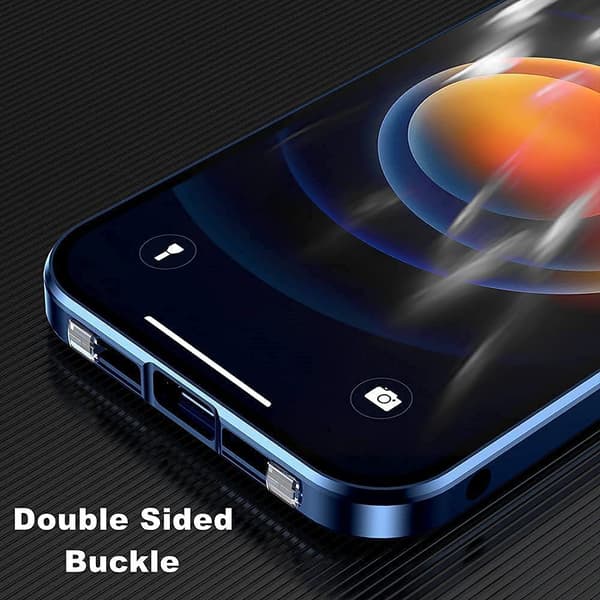 INF Dobbeltsidig HD-telefondeksel med spenne magnetisk varmespredning for iPhone SortiPhone 15 Pro 15 x 7.5 x 1 cm