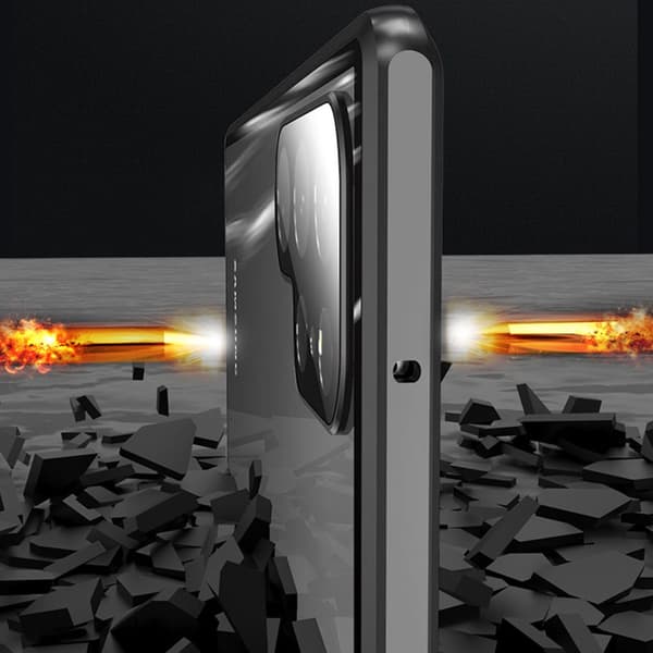 INF Samsung anti-peeping telefondeksel med lås/magnetisk absorpsjon/linsebeskytter Samsung S22 Ultra