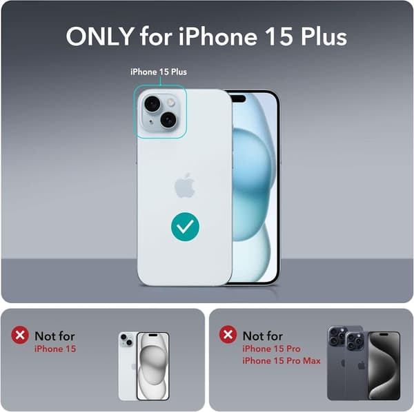 iPhone 15 Plus musta matta kova kotelo