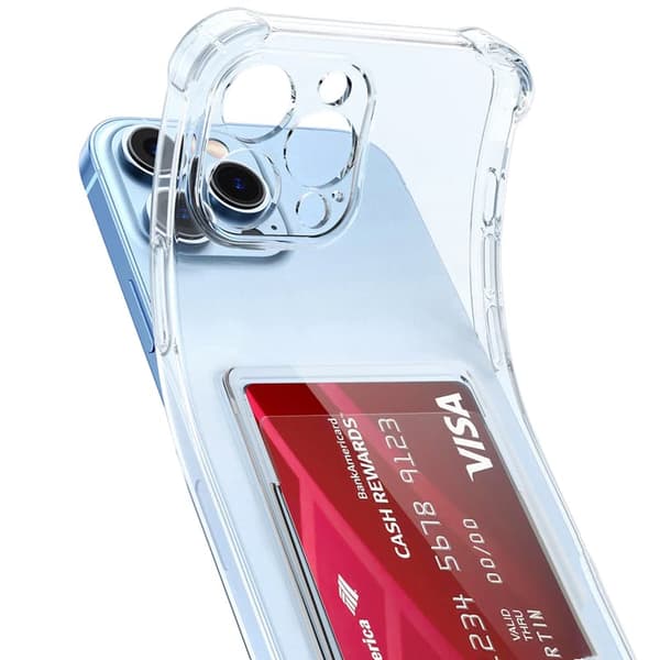 iPhone 15 gennemsigtig tegnebog