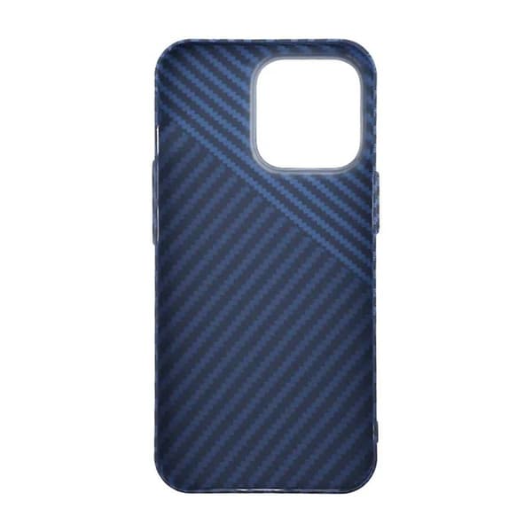 iPhone 15 Pro Max Mobilskal i Kolfiber - Blå/Grå