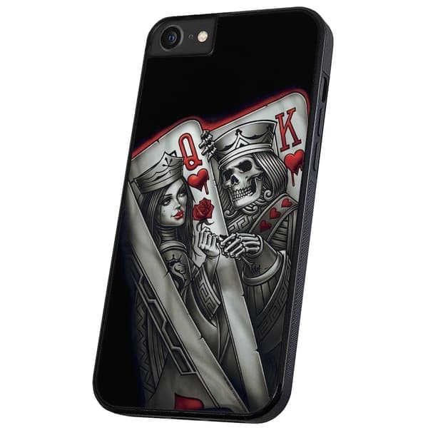 iPhone 6/7/8/SE - Cover/Mobilcover King Queen Kortspil