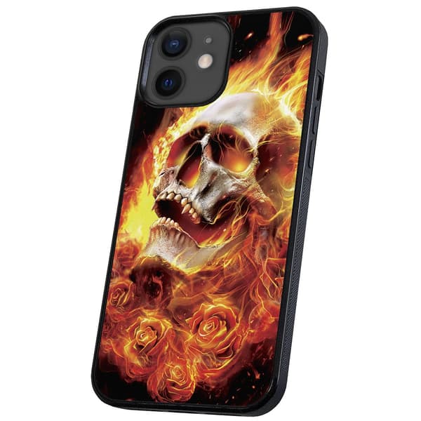 iPhone 12/12 Pro - Kuoret/Suojakuori Burning Skull