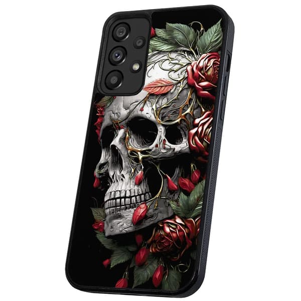 Samsung Galaxy A33 5G - Cover/Mobilcover Skull Roses