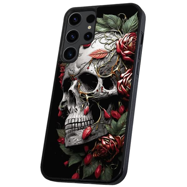 Samsung Galaxy S22 Ultra - Cover/Mobilcover Skull Roses