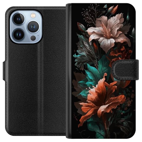 Apple iPhone 13 Pro Tegnebogsetui Blomster
