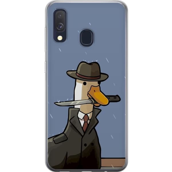 Samsung Galaxy A40 Gjennomsiktig deksel And med kniv