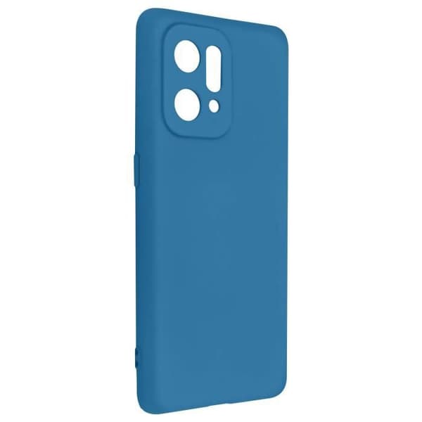 Skyddsskal - Oppo - Find X5 - Halvstyvt silikon - Mjuk-touch finish - Blå