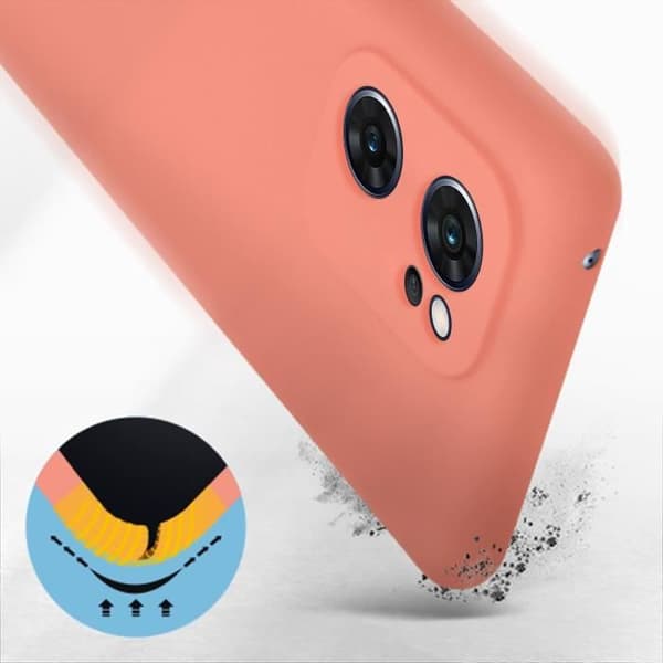 Skyddsskal - Oppo - Find X5 Lite - Semihård silikon - Soft-touch finish - Rosa