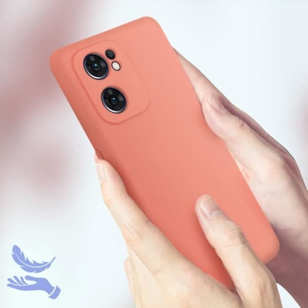 Skyddsskal - Oppo - Find X5 Lite - Semihård silikon - Soft-touch finish - Rosa