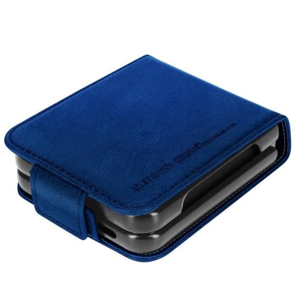 Fodral till Samsung Galaxy Z Flip 5 - AVIZAR - Vertical Flip - Anti-RFID Blå