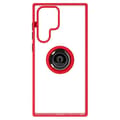 Miniatyrbild 1 av 4: Samsung Galaxy S22 Ultra Fodral Bi-material Metal Ring Video Support röd