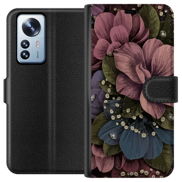 Xiaomi 12 Pro Tegnebogsetui Blomster