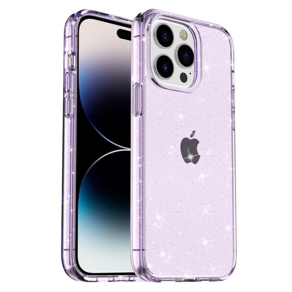 Glittrande iPhone 15 Pro Max skal - Lila