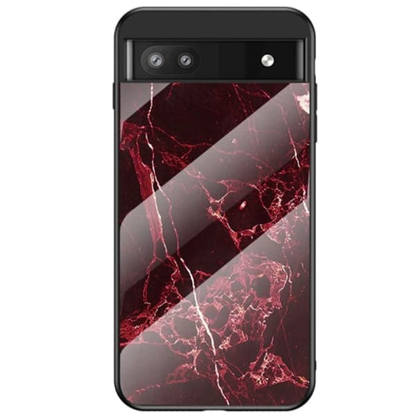 Marmorerat Google Pixel 6a skal - Blood Red Marble