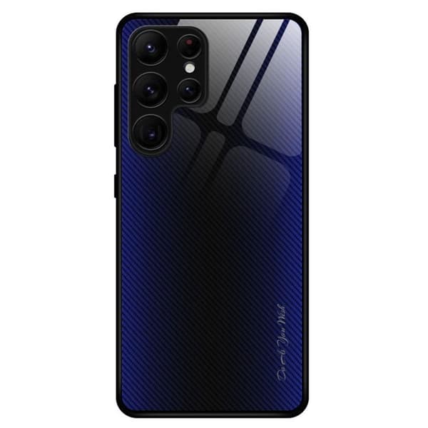 Samsung Galaxy S23 Ultra Carbon Fiber skal - Mörkblått