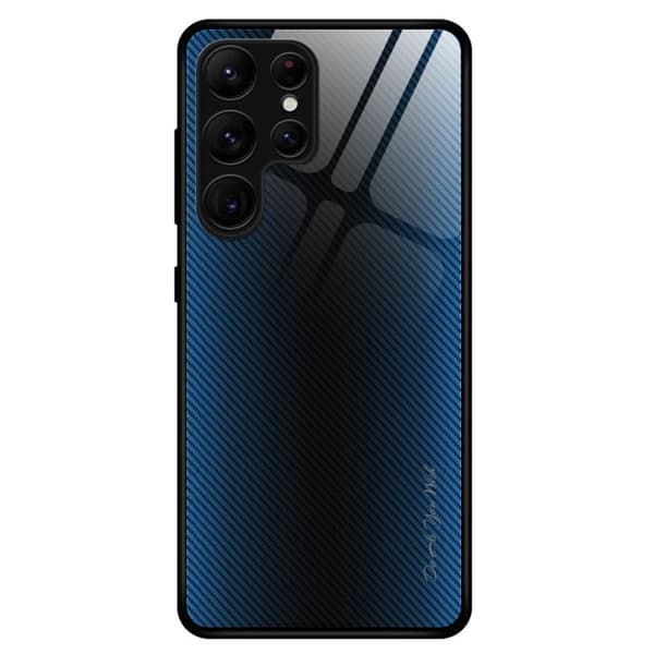 Samsung Galaxy S23 Ultra Carbon Fiber skal - Blått