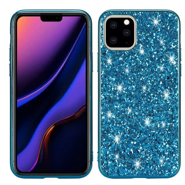 IPhone 11 Pro Max skal med glitter - Blått