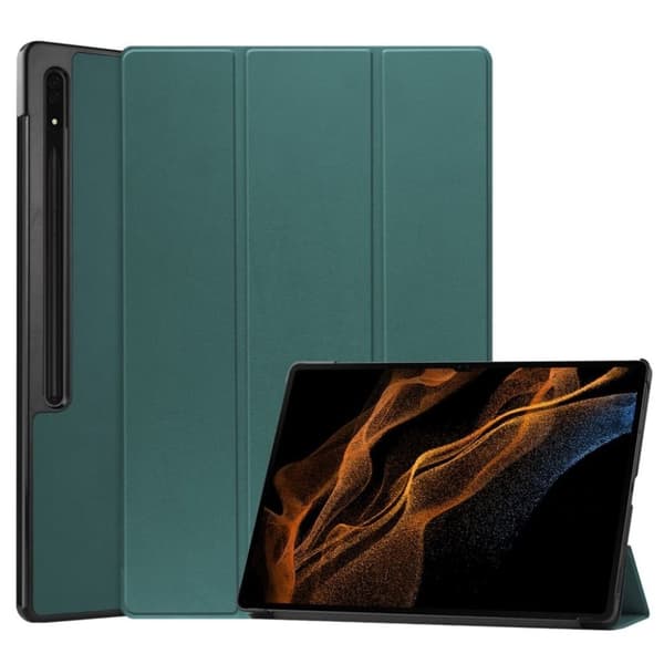 Samsung Galaxy Tab S9 Ultra fodral med stativ - Grön