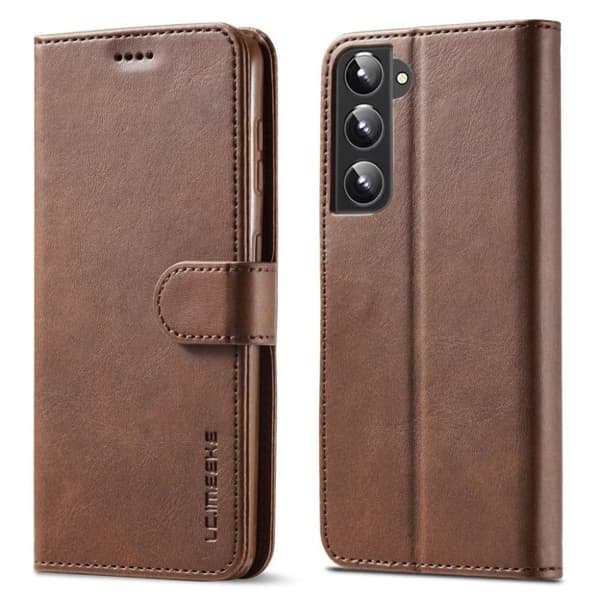 LC.IMEEKE Samsung Galaxy S21 4G, 5G telefonfodral - Mörkbrun