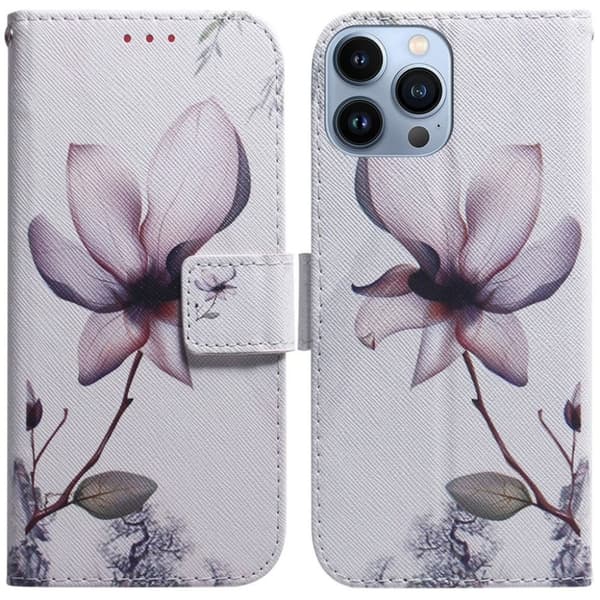 iPhone 15 Pro Fodral med Tryck- Pink Flower