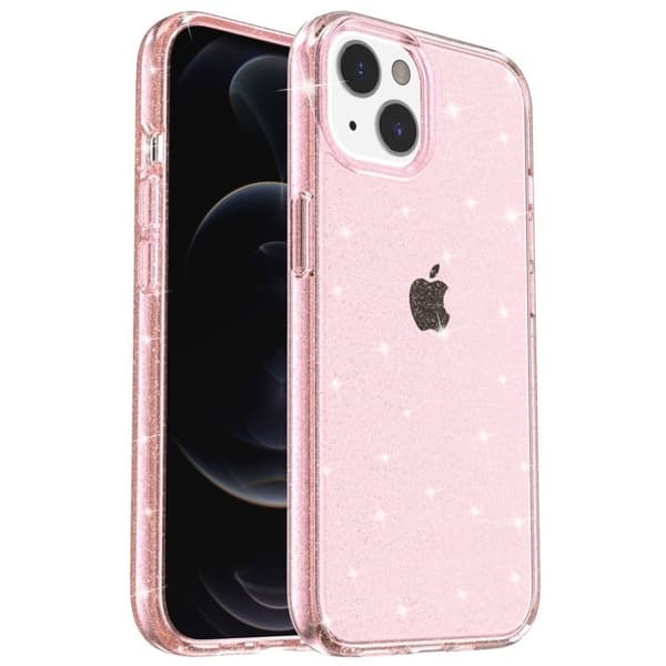 Glittrande iPhone 15 Plus skal - Rosa