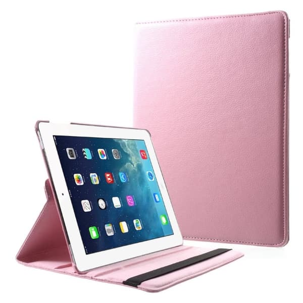 iPad 9.7" 4/3/2 fodral med roterbart stativ - Rosa