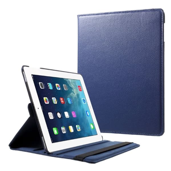 iPad 9.7" 4/3/2 fodral med roterbart stativ - Mörkblå
