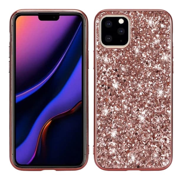 IPhone 11 Pro Max skal med glitter - Roséguld