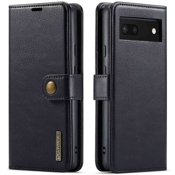 DG.MING Google Pixel 6a premium plånboksfodral - Svart