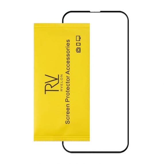 iPhone 15 Skärmskydd i 3D Härdat Glas – Svart (miljö)