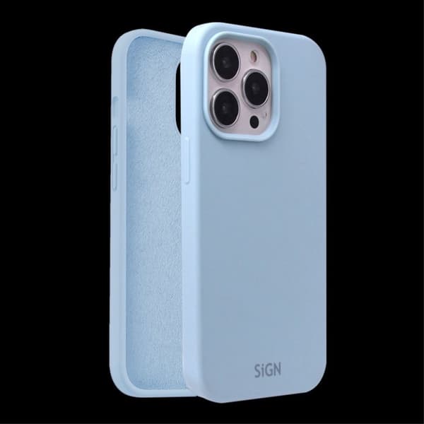 SiGN Liquid Silicone Case för iPhone 15 Pro Max - Ljusblå